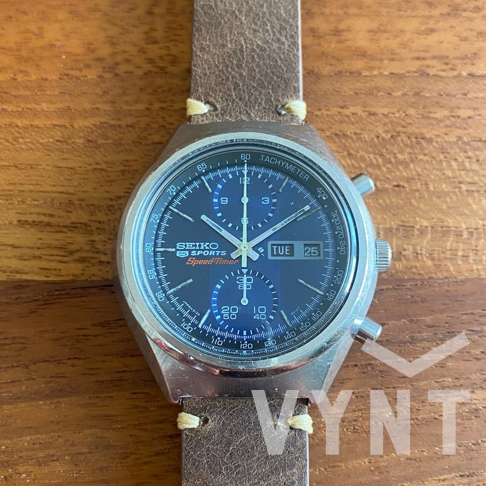 FOR SALE: Seiko 6138-8010 Blue Panda Holy Grail JDM Speed Timer Chronograph - serviced 3/2025