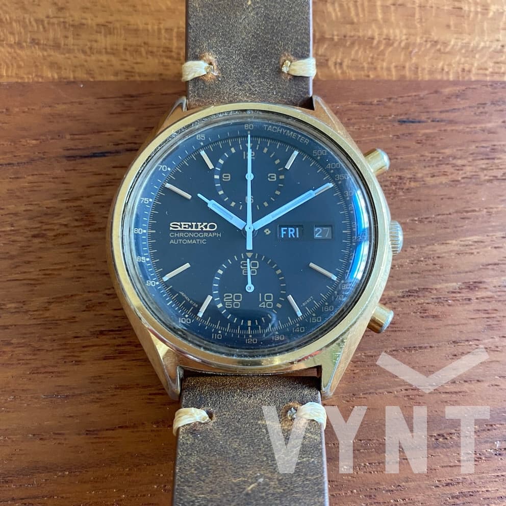 Seiko 6138-8020 Black Panda Chronograph